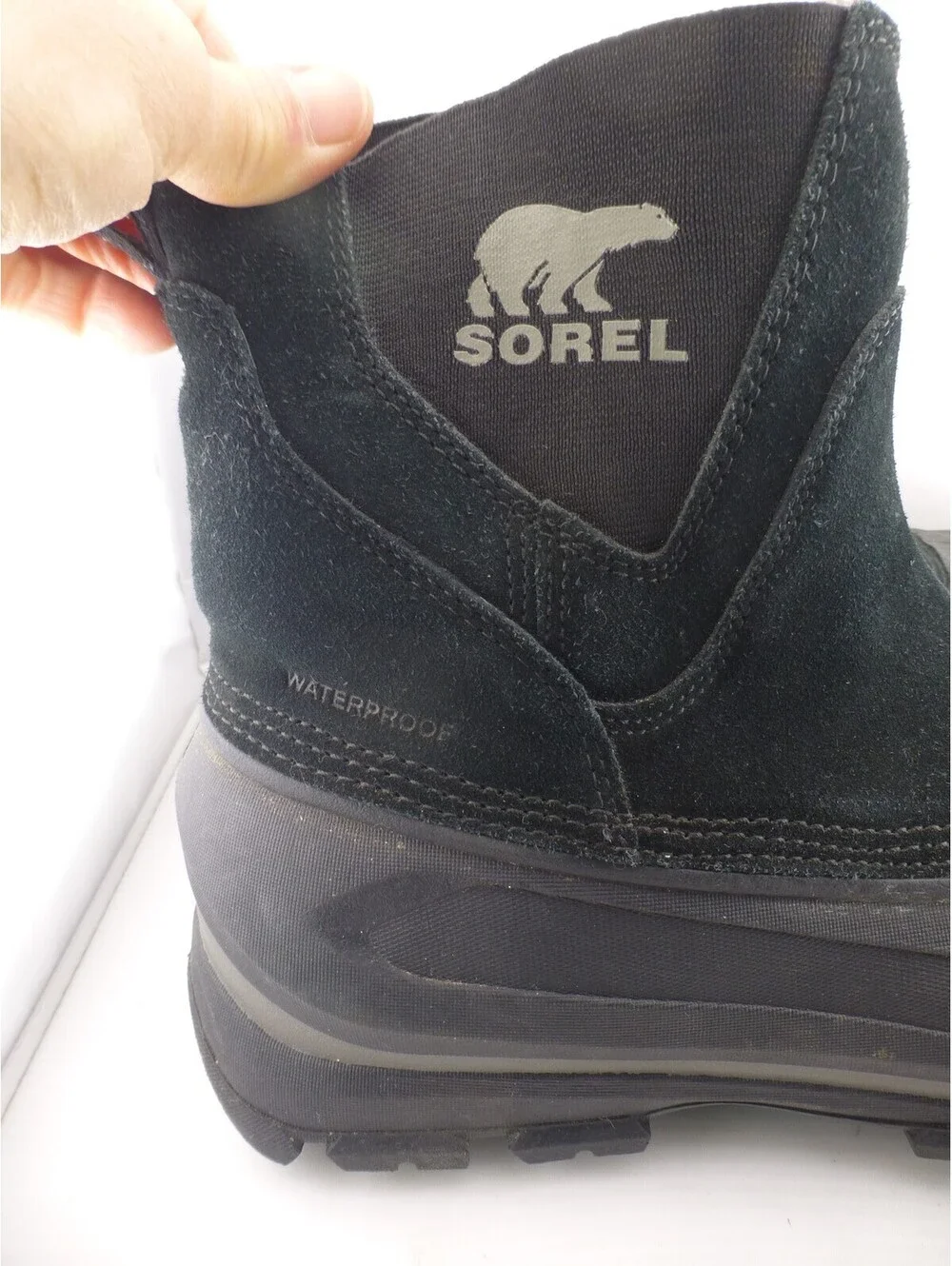 Sorel Men's USA 10 Black Waterproof Winter Snow Duck Boots Slip On M13